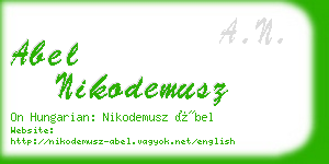 abel nikodemusz business card